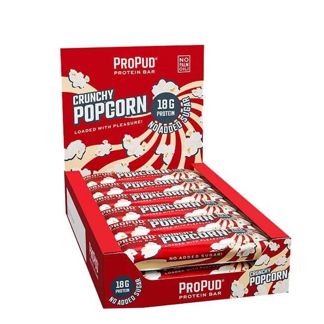 12 x ProPud Protein Bar, 55 g, Crunchy Popcorn - MyStuff.no
