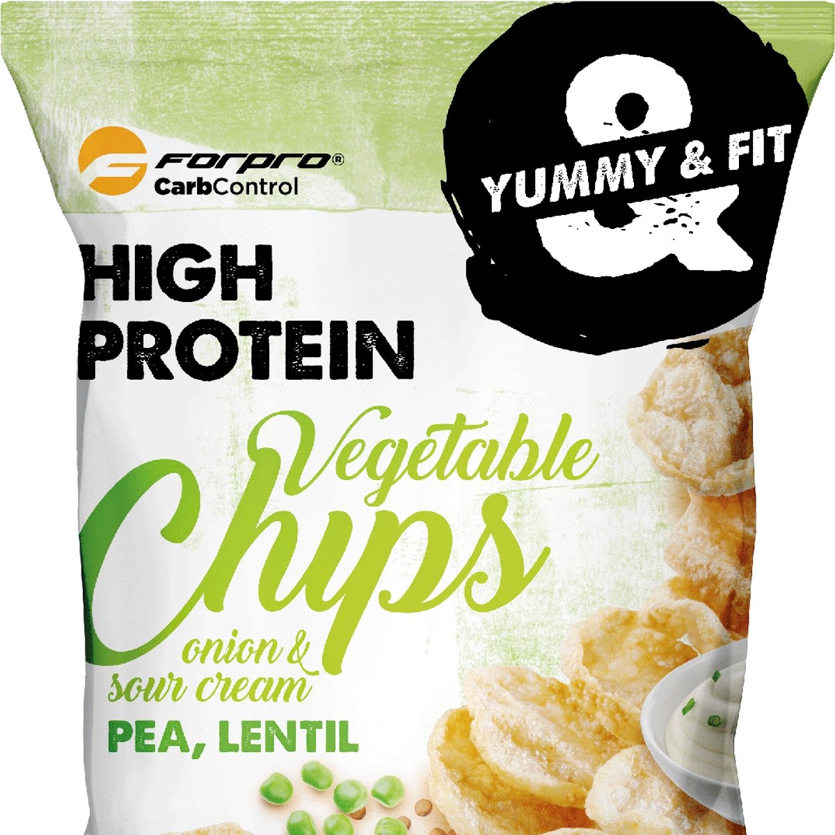 Forpro High Protein Vegetable Chips, 50g, Onion & Sour Cream - MyStuff.no