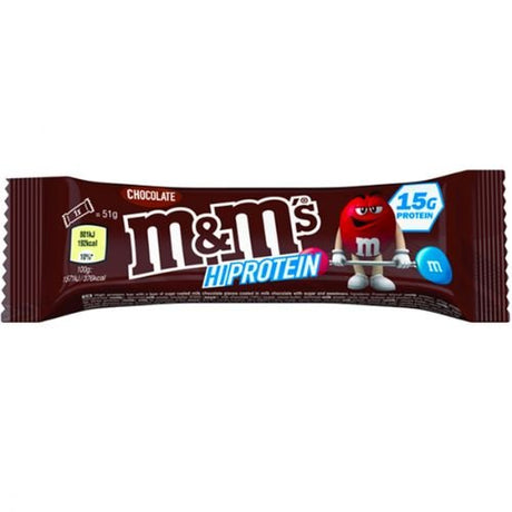 M&M Protein Bar, 51g, Chocolate - MyStuff.no